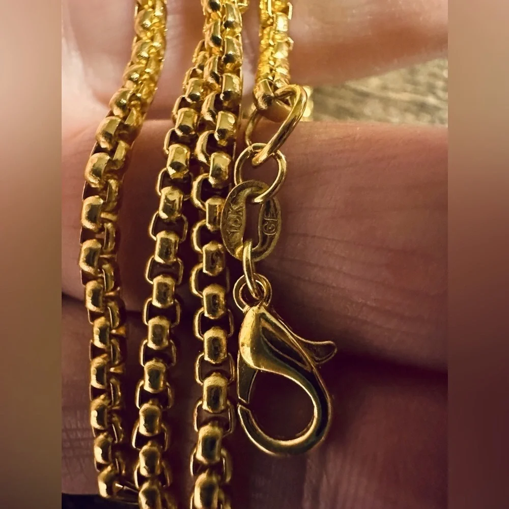 New 18k Gold Mens 23.2 Rope Rolo Chain Necklace
